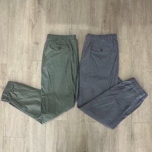 Amazon Essentials Straight Fit Jogger Pants Lot - Grey & Green - Size Large